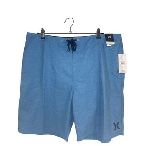 Hurley‎ Mens Blue Swim Trunks Board Shorts Size 38 Surf Beach Pool